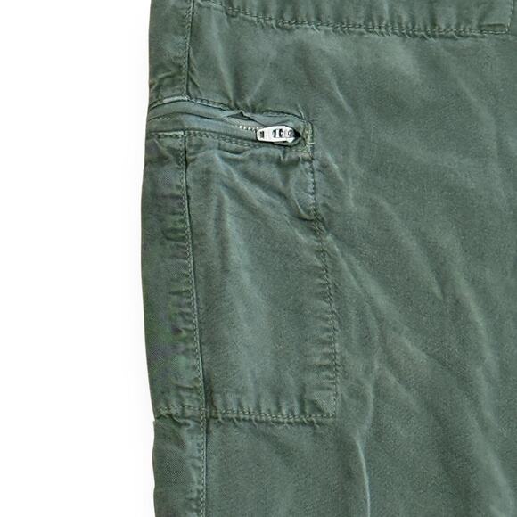 Postmark Anthropologie Jarvis Floral Embroidered Joggers Pants Large Army Green - Picture 6 of 14